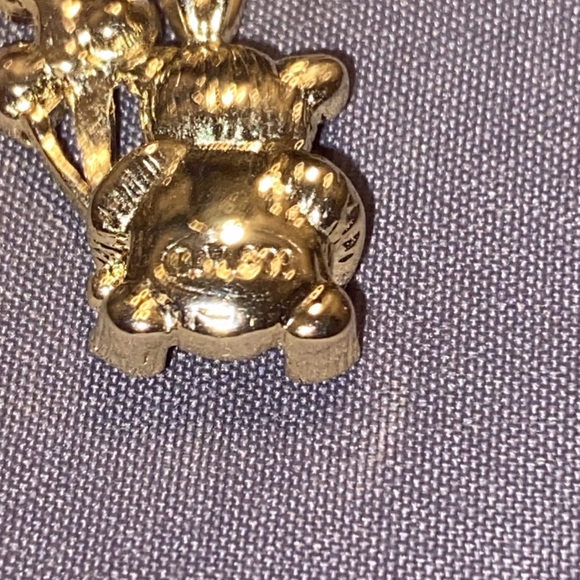 Vintage February Birthstone Teddybear with Balloons Pendant Costume Jewelry - Picture 8 of 13